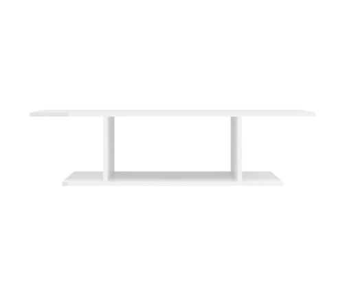 Mueble de TV de pared blanco brillo 103x30x26,5 cm