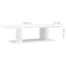 Mueble de TV de pared blanco brillo 103x30x26,5 cm