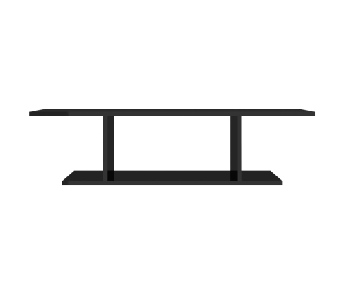 Mueble de TV de pared negro brillo 103x30x26,5 cm