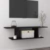 Mueble de TV de pared negro brillo 103x30x26,5 cm