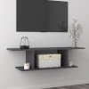 Mueble de TV de pared gris brillo 103x30x26,5 cm