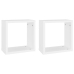 Estantes cubo de pared 2 unidades blanco 30x15x30 cm