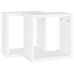 Estantes cubo de pared 2 unidades blanco 30x15x30 cm