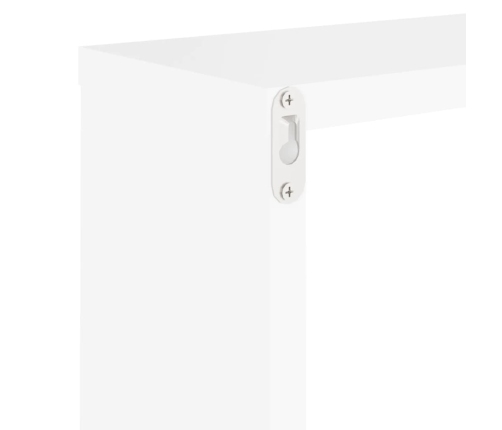 Estantes cubo de pared 2 unidades blanco 30x15x30 cm