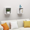 Estantes cubo de pared 2 unidades blanco 30x15x30 cm