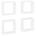 Estantes cubo de pared 4 unidades blanco 30x15x30 cm