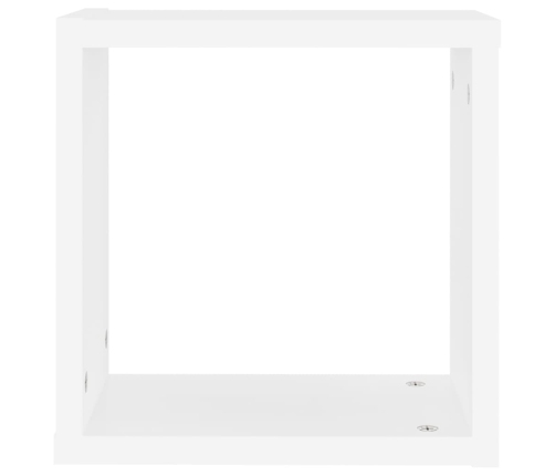 Estantes cubo de pared 4 unidades blanco 30x15x30 cm