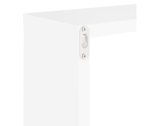 Estantes cubo de pared 4 unidades blanco 30x15x30 cm