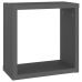 vidaXL Estantes cubo de pared 2 unidades gris 30x15x30 cm