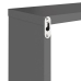 vidaXL Estantes cubo de pared 2 unidades gris 30x15x30 cm