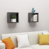 vidaXL Estantes cubo de pared 2 unidades gris 30x15x30 cm