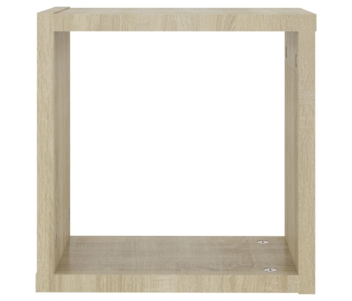 vidaXL Estantes cubo de pared 2 unidades roble Sonoma 30x15x30 cm