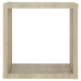 vidaXL Estantes cubo de pared 2 unidades roble Sonoma 30x15x30 cm