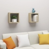 vidaXL Estantes cubo de pared 2 unidades roble Sonoma 30x15x30 cm