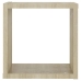 vidaXL Estantes cubo de pared 4 unidades roble Sonoma 30x15x30 cm