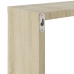 Estantes cubo de pared 2 uds blanco y roble Sonoma 30x15x30 cm