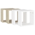 vidaXL Estantes cubo de pared 4 uds blanco y roble Sonoma 30x15x30 cm