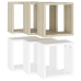 Estantes cubo de pared 6 uds blanco y roble Sonoma 30x15x30 cm