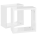 Estantes cubo de pared 2 unidades blanco brillo 30x15x30 cm