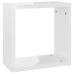 Estantes cubo de pared 2 unidades blanco brillo 30x15x30 cm