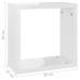 Estantes cubo de pared 2 unidades blanco brillo 30x15x30 cm