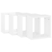 Estantes cubo de pared 4 unidades blanco brillo 30x15x30 cm