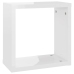 Estantes cubo de pared 4 unidades blanco brillo 30x15x30 cm