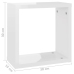 Estantes cubo de pared 4 unidades blanco brillo 30x15x30 cm