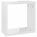 Estantes cubo de pared 6 unidades blanco brillo 30x15x30 cm