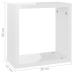 Estantes cubo de pared 6 unidades blanco brillo 30x15x30 cm