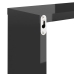 vidaXL Estantes cubo de pared 4 unidades negro brillo 30x15x30 cm