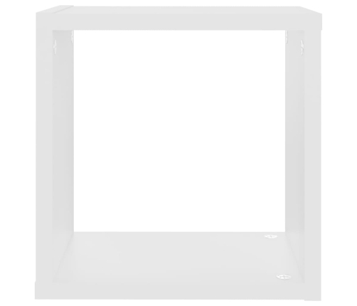 Estantes cubo de pared 2 unidades blanco 26x15x26 cm