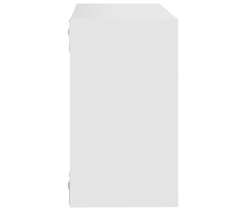 Estantes cubo de pared 4 unidades blanco 26x15x26 cm