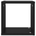 vidaXL Estantes cubo de pared 4 unidades negro 26x15x26 cm