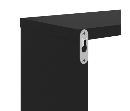 vidaXL Estantes cubo de pared 4 unidades negro 26x15x26 cm