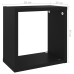 vidaXL Estantes cubo de pared 4 unidades negro 26x15x26 cm