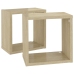 vidaXL Estantes cubo de pared 2 unidades roble Sonoma 26x15x26 cm