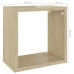 vidaXL Estantes cubo de pared 2 unidades roble Sonoma 26x15x26 cm