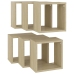 vidaXL Estantes cubo de pared 6 unidades roble Sonoma 26x15x26 cm