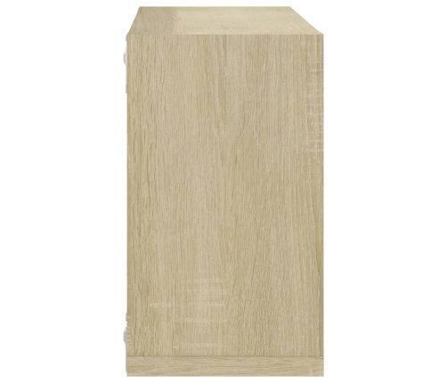 vidaXL Estantes cubo de pared 6 unidades roble Sonoma 26x15x26 cm