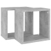 vidaXL Estantes cubo de pared 2 unidades gris hormigón 26x15x26 cm