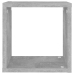 vidaXL Estantes cubo de pared 2 unidades gris hormigón 26x15x26 cm