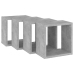 vidaXL Estantes cubo de pared 4 unidades gris hormigón 26x15x26 cm