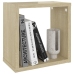 vidaXL Estantes cubo de pared 2 uds blanco y roble Sonoma 26x15x26 cm