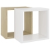 vidaXL Estantes cubo de pared 2 uds blanco y roble Sonoma 26x15x26 cm