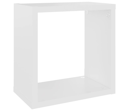 vidaXL Estantes cubo de pared 2 uds blanco y roble Sonoma 26x15x26 cm