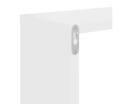 vidaXL Estantes cubo de pared 2 uds blanco y roble Sonoma 26x15x26 cm