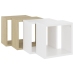 vidaXL Estantes cubo de pared 4 uds blanco y roble Sonoma 26x15x26 cm