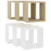 vidaXL Estantes cubo de pared 6 uds blanco y roble Sonoma 26x15x26 cm