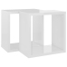 Estantes cubo de pared 2 unidades blanco brillo 26x15x26 cm